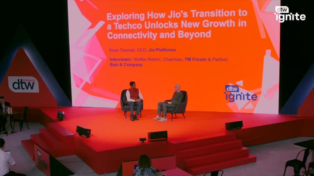 Exploring How Jio's Transition to a Techco Unlocks New Growth in Connectivity and Beyond: Kiran Thomas and Steffen Roehn